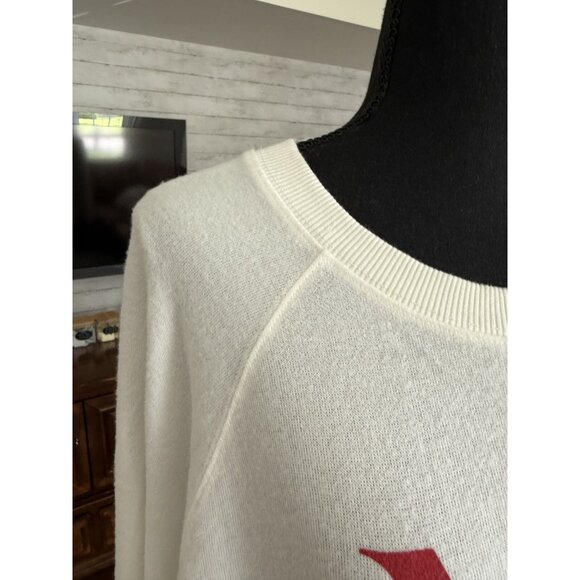 Z Supply Cassie Merry Long Sleeve Top In Vanilla Ice Womens Size Large - Picture 4 of 11